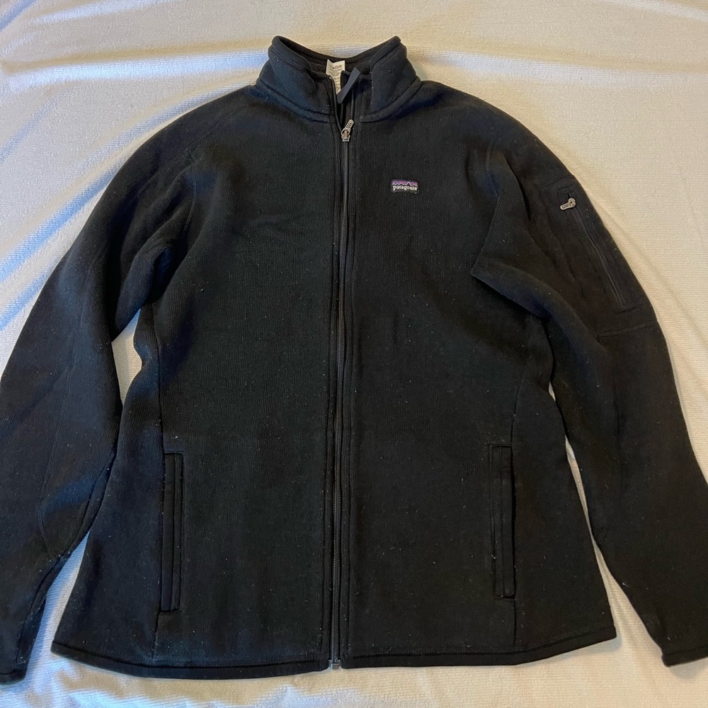 Patagonia Women’s full zip black jacket size Large